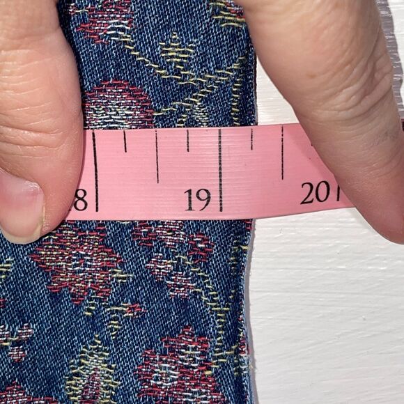 Women’s Denim Shirt Dress Floral Print Cotton Sz 10 The Territory Ahead - Picture 8 of 10